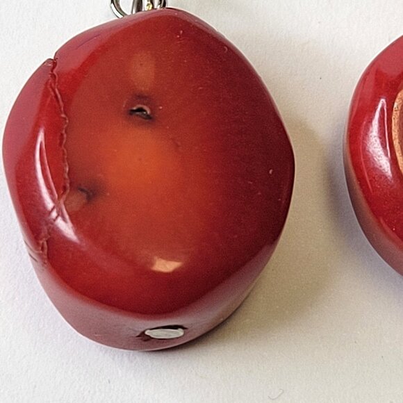 Red Coral Earrings - Picture 4 of 7